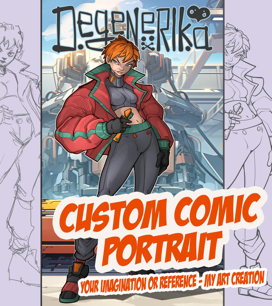 Comic Style Full Body Portrait