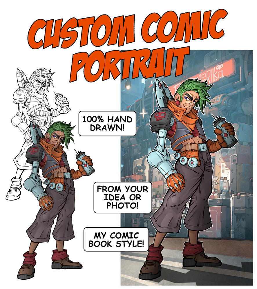 Custom Full Body Comic Portrait